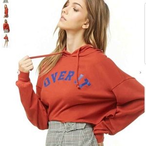 “Over it” women’s crop top sweatshirt